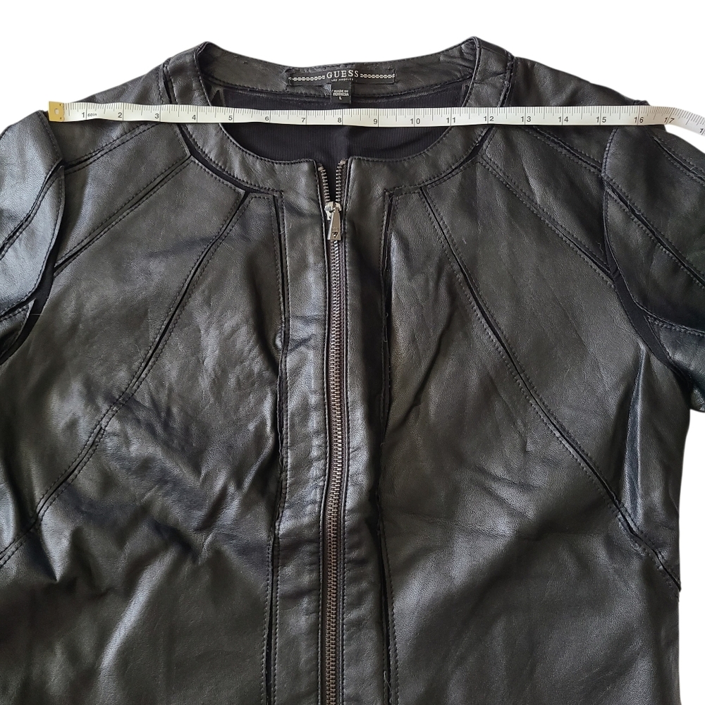 GUESS | FAUX LEATHER |MOTO JACKET | SIZE LARGE - Picture 5 of 11